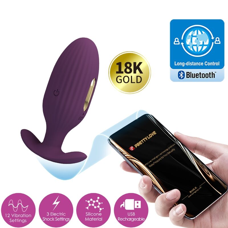 PRETTY LOVE - PLUG ANAL CONTRÔLÉ PAR APPLICATION JEFFERSON VIOLET PRETTY LOVE BOTTOM