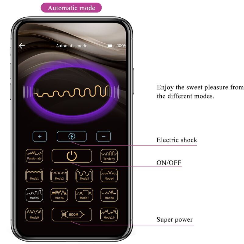 PRETTY LOVE - PLUG ANAL CONTRÔLÉ PAR APPLICATION JEFFERSON VIOLET PRETTY LOVE BOTTOM