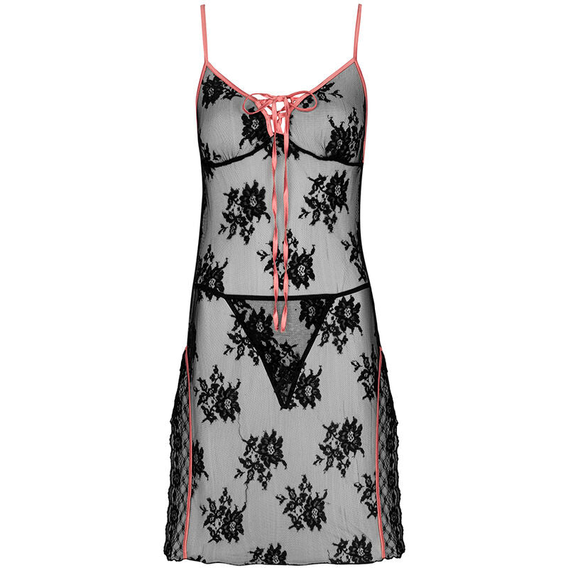 LIVCO CORSETTI FASHION - KARONIN LC 90628 CHEMISE + CULOTTE NOIR LIVCO CORSETTI SETS