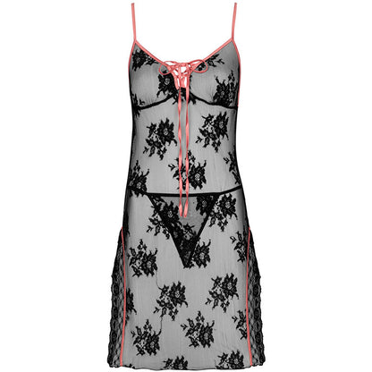 LIVCO CORSETTI FASHION - KARONIN LC 90628 CHEMISE + CULOTTE NOIR LIVCO CORSETTI SETS