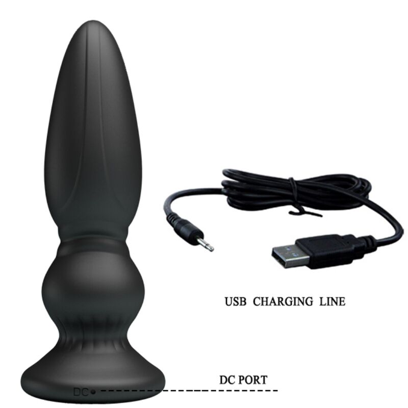 MR PLAY - PUISSANT VIBRATEUR TÉLÉCOMMANDE PLUG ANAL NOIR MR PLAY