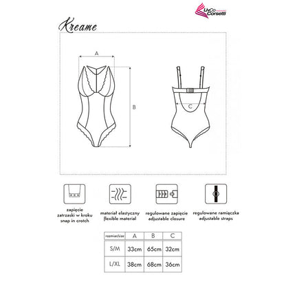 LIVCO CORSETTI FASHION - CORPS KREAME LC 90546 NOIR LIVCO CORSETTI BODIES