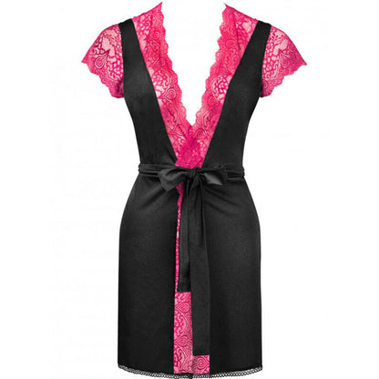 LIVCO CORSETTI FASHION - ROBE DE CHAMBRE + CULOTTE KUMIKO LC 90428 NOIR S/M LIVCO CORSETTI SETS