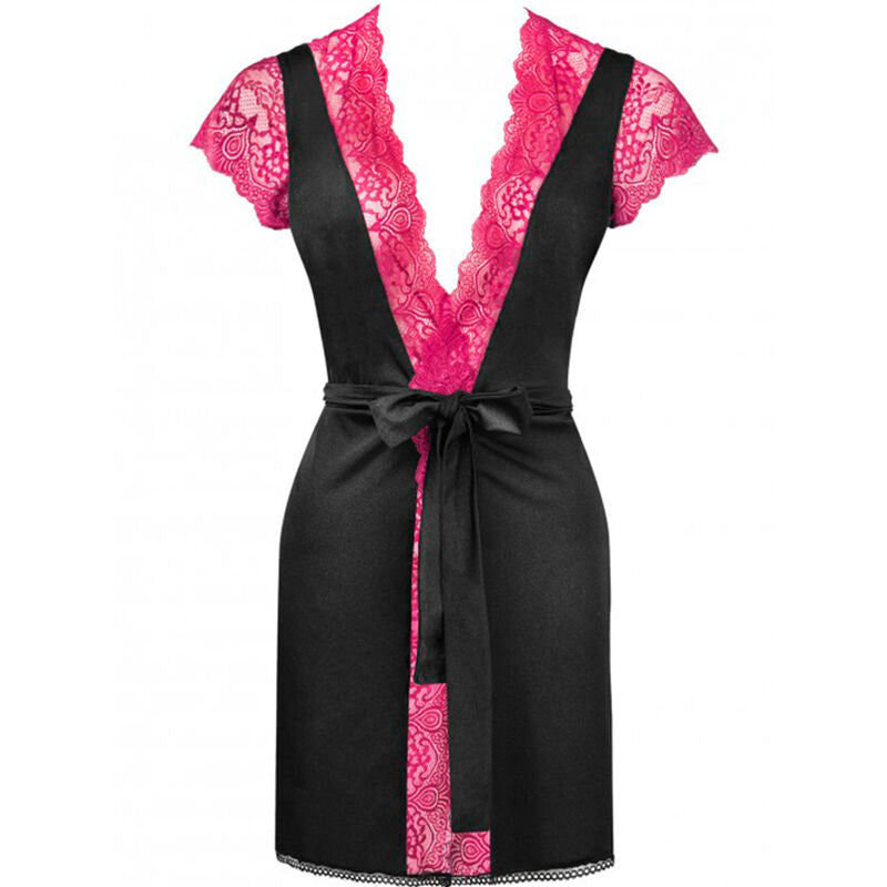 LIVCO CORSETTI FASHION - KUMIKO LC 90428 ROBE DE CHAMBRE + CULOTTE NOIR L/XL LIVCO CORSETTI SETS