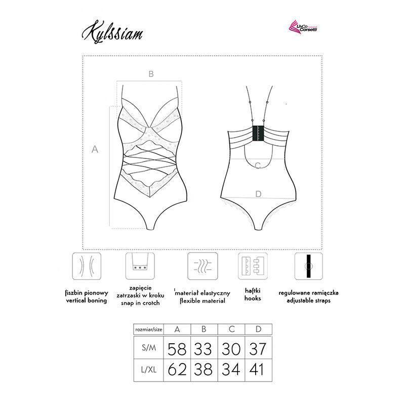 LIVCO CORSETTI FASHION - CORPS KYLSSIAM LC 90613 NOIR LIVCO CORSETTI BODIES