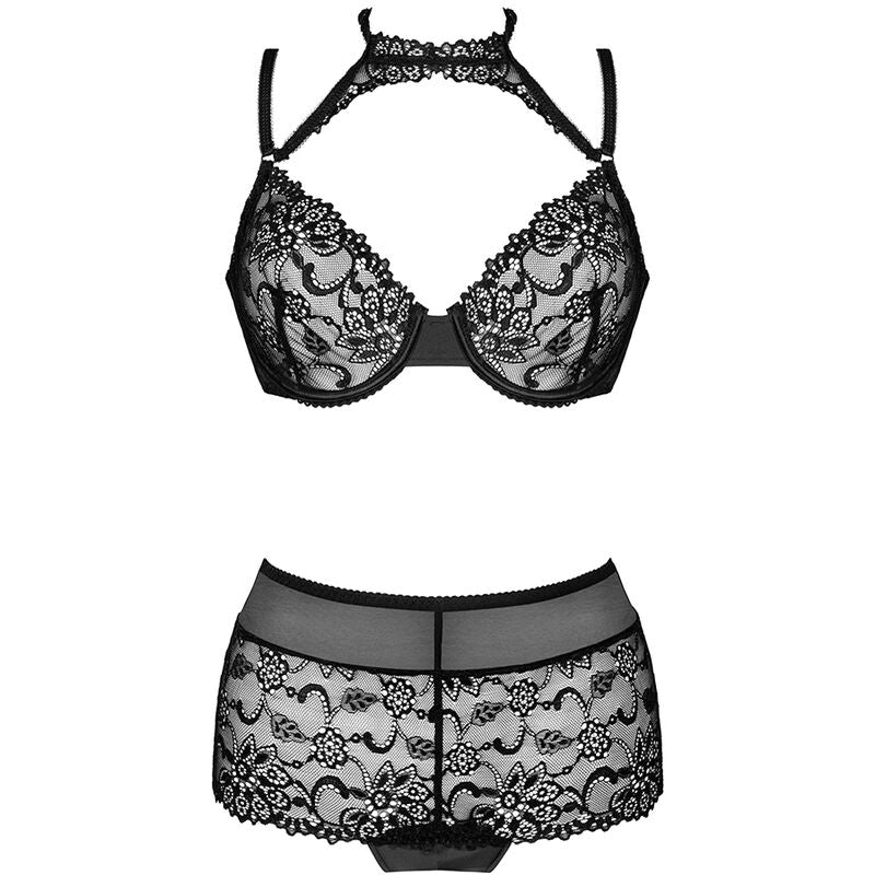 LIVCO CORSETTI FASHION - LINERA FOR THE SENSES COLLECTION SOUTIEN-GORGE + CULOTTE NOIR LIVCO CORSETTI SETS