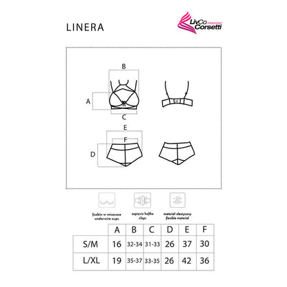 LIVCO CORSETTI FASHION - LINERA FOR THE SENSES COLLECTION SOUTIEN-GORGE + CULOTTE NOIR LIVCO CORSETTI SETS