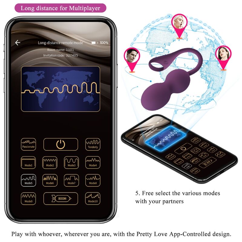 PRETTY LOVE - ELVIRA KEGEL BALLS APP TÉLÉCOMMANDE VIOLET PRETTY LOVE