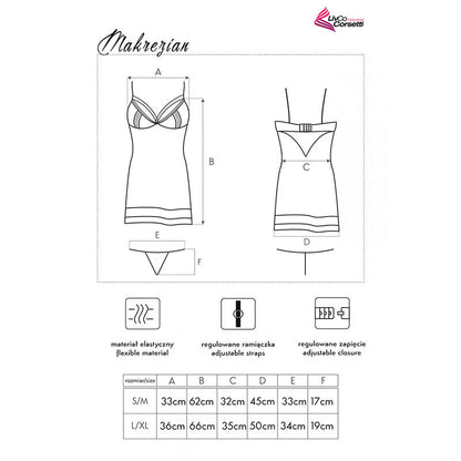 LIVCO CORSETTI FASHION - CHEMISE + CULOTTE MAKREZIAN LC 90545 NOIR LIVCO CORSETTI SETS