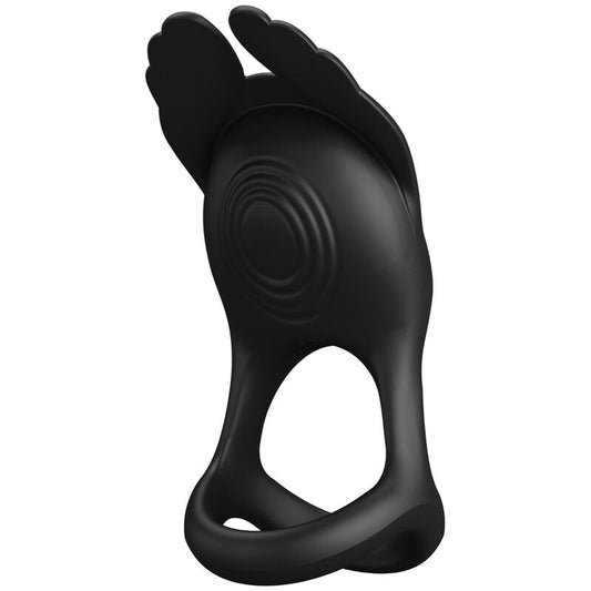 PRETTY LOVE - SILAS ANNEAU PÉNIS VIBRANT 7 VIBRATIONS SILICONE NOIR PRETTY LOVE MALE
