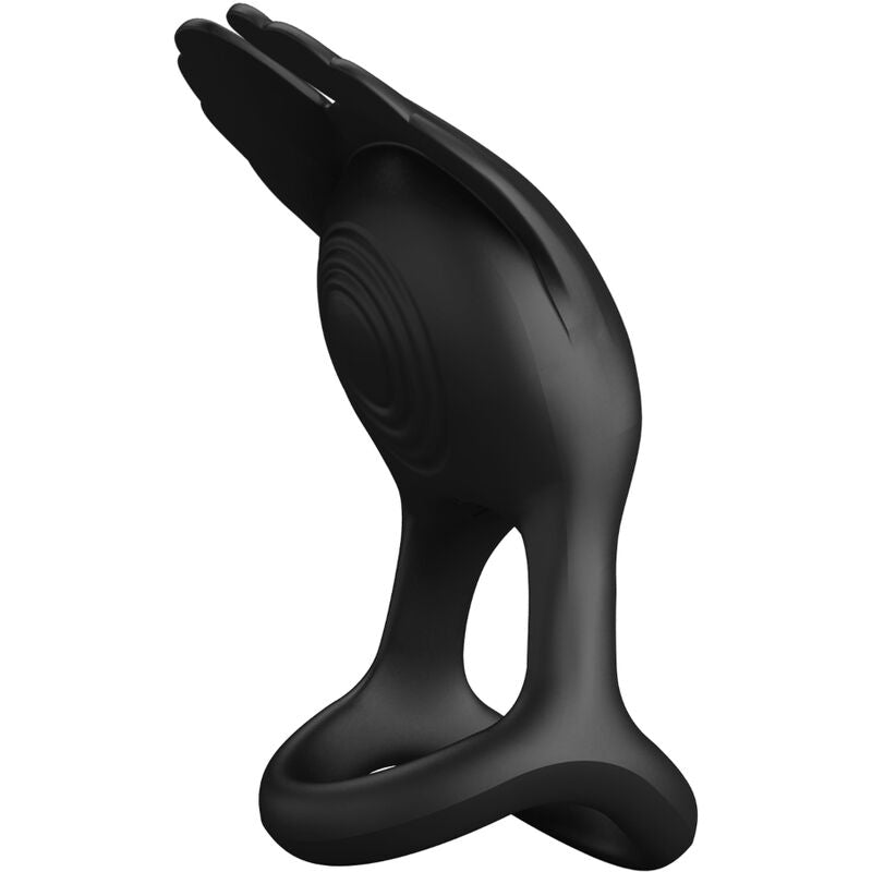 PRETTY LOVE - SILAS ANNEAU PÉNIS VIBRANT 7 VIBRATIONS SILICONE NOIR PRETTY LOVE MALE