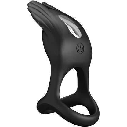 PRETTY LOVE - SILAS ANNEAU PÉNIS VIBRANT 7 VIBRATIONS SILICONE NOIR PRETTY LOVE MALE