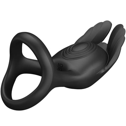 PRETTY LOVE - SILAS ANNEAU PÉNIS VIBRANT 7 VIBRATIONS SILICONE NOIR PRETTY LOVE MALE