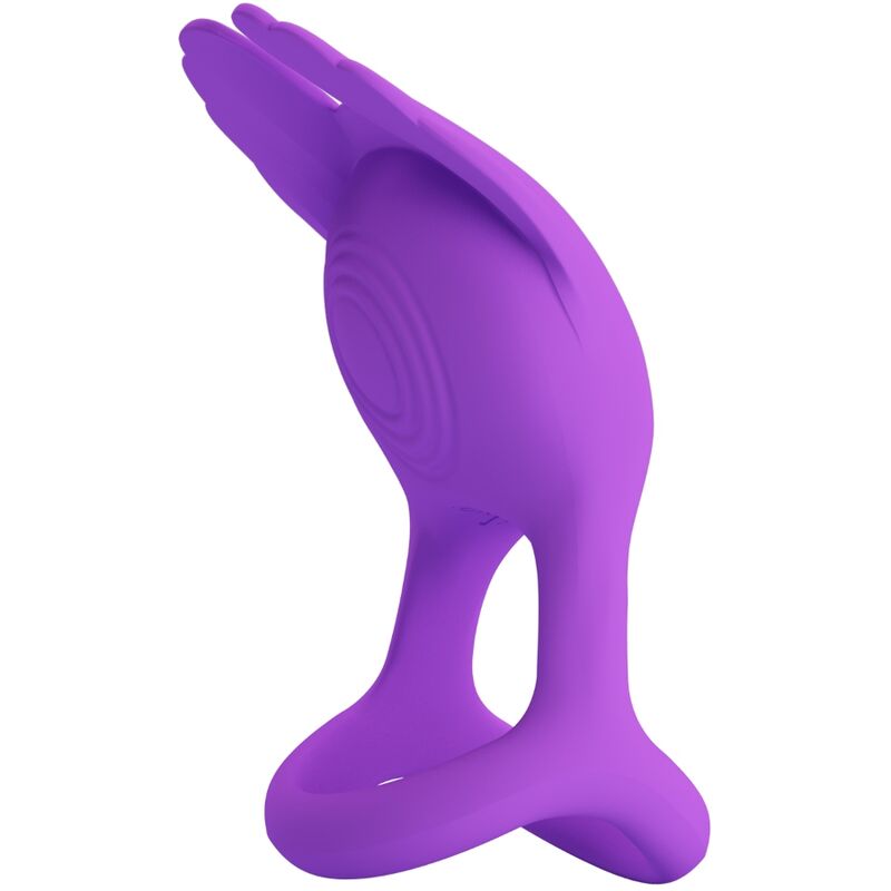PRETTY LOVE - SILAS ANNEAU PÉNIS VIBRANT 7 VIBRATIONS SILICONE VIOLET PRETTY LOVE MALE