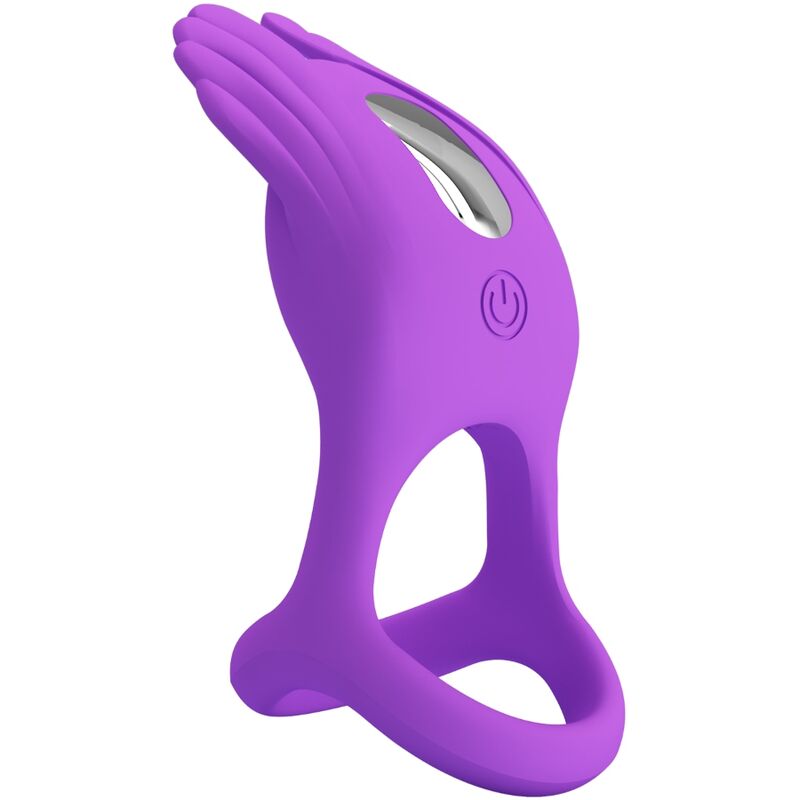 PRETTY LOVE - SILAS ANNEAU PÉNIS VIBRANT 7 VIBRATIONS SILICONE VIOLET PRETTY LOVE MALE
