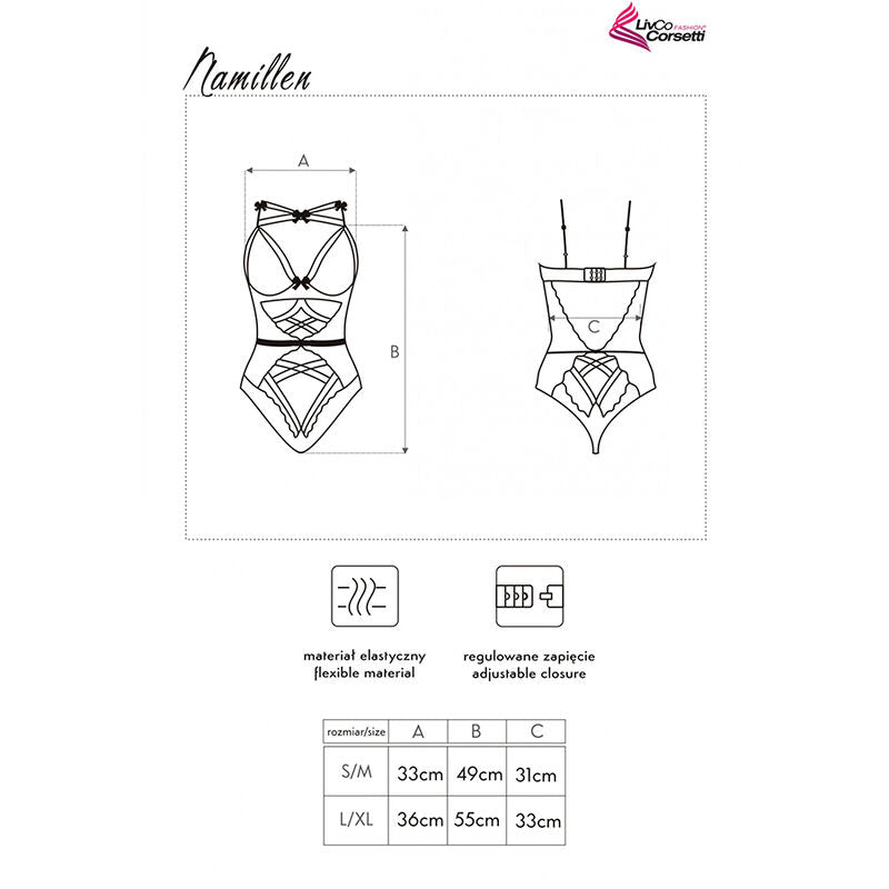 LIVCO CORSETTI FASHION - CORPS NAMILLEN LC 90528 NOIR LIVCO CORSETTI BODIES