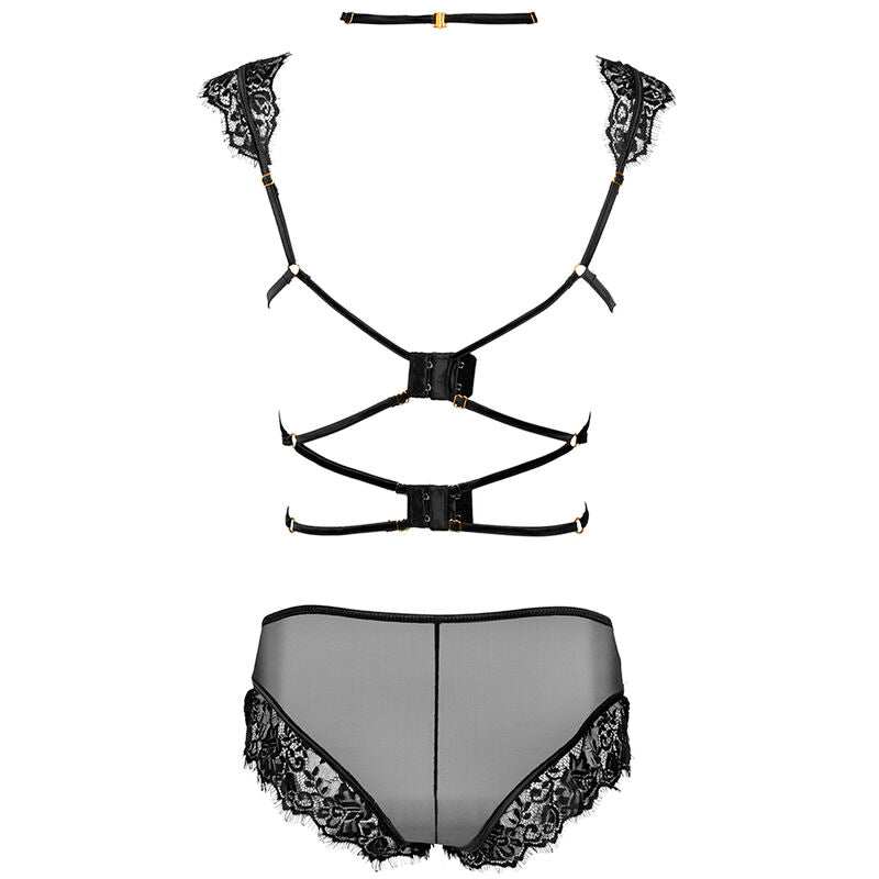 LIVCO CORSETTI FASHION - PALMENOM LC 90614 SOUTIEN-GORGE + CULOTTE NOIR LIVCO CORSETTI SETS