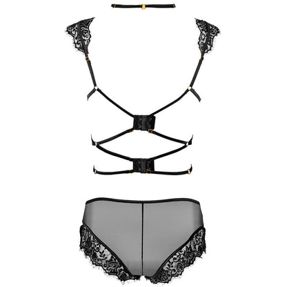 LIVCO CORSETTI FASHION - PALMENOM LC 90614 SOUTIEN-GORGE + CULOTTE NOIR LIVCO CORSETTI SETS