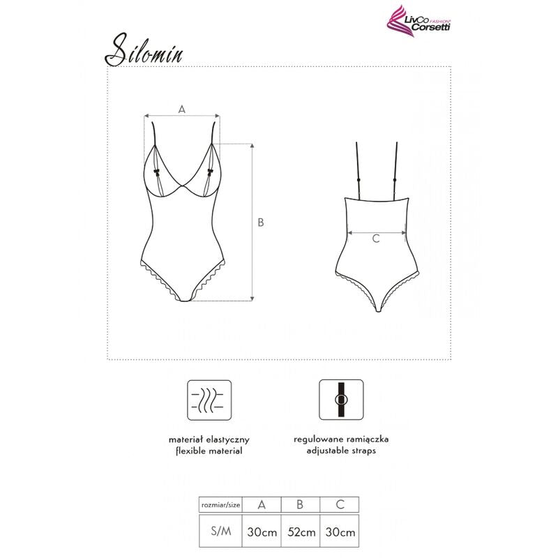 LIVCO CORSETTI FASHION - CORPS + PEIGNOIR SILOMIN LC 1401 NOIR TAILLE UNIQUE LIVCO CORSETTI SETS