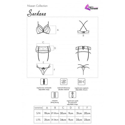 LIVCO CORSETTI FASHION - SNEHANA LC 90443 SOUTIEN-GORGE + JARRETIÈRE + CULOTTE NOIR LIVCO CORSETTI SETS