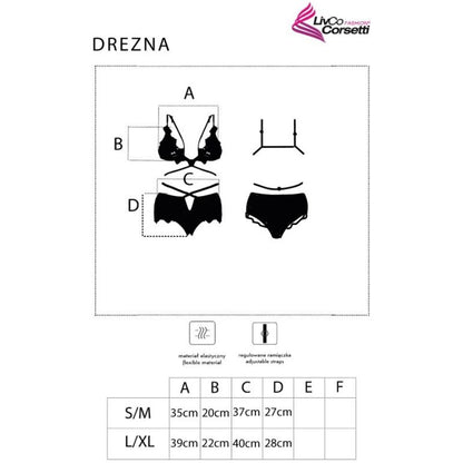 LIVCO CORSETTI FASHION - DREZNA LC 90733 SOUTIEN-GORGE + CULOTTE NOIR L/XL LIVCO CORSETTI SETS