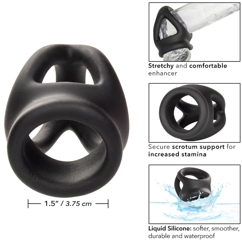 CALEXOTICS - ALPHA BAGUE DUAL CAGE NOIR CALEXOTICS