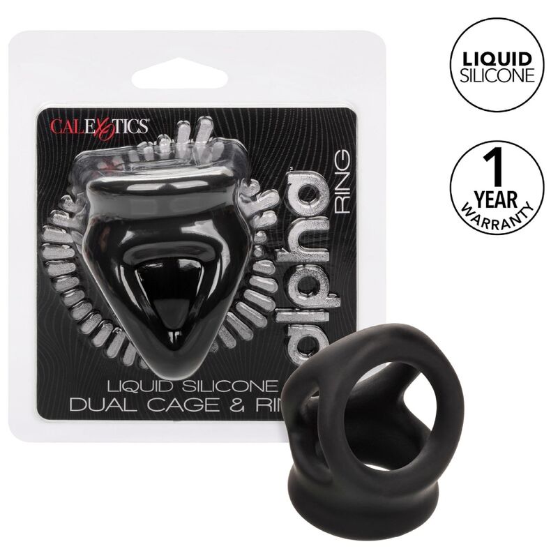 CALEXOTICS - ALPHA BAGUE DUAL CAGE NOIR CALEXOTICS