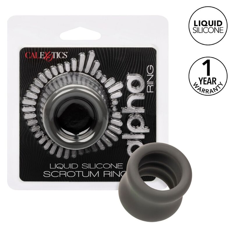 CALEXOTICS - ALPHA ANNEAU DÉTIREMENT DU SCROTUM NOIR CALEXOTICS