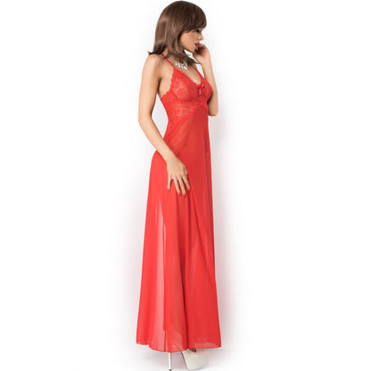 CHILIROSE - CR 3883 BABYDOLL LONG ROUGE L/XL CHILIROSE BABYDOLLS