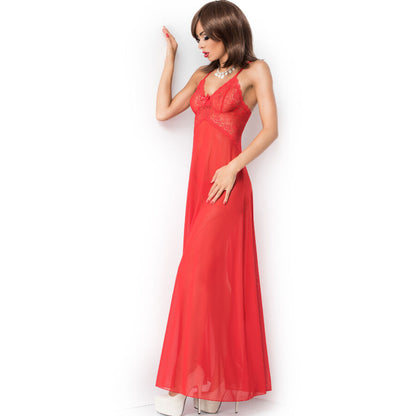 CHILIROSE - CR 3883 BABYDOLL LONG ROUGE L/XL CHILIROSE BABYDOLLS