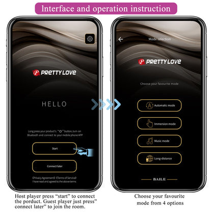 PRETTY LOVE - HECTOR ELECTROSHOCK VIBRATEUR PAR APP CONTROL VIOLET PRETTY LOVE HIGH GRADE