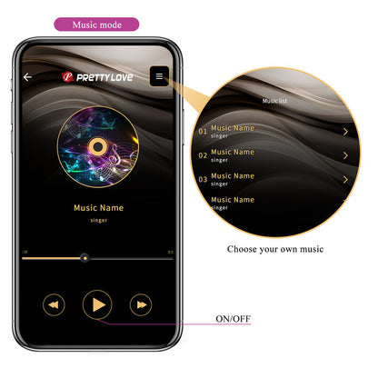 PRETTY LOVE - HECTOR ELECTROSHOCK VIBRATEUR PAR APP CONTROL VIOLET PRETTY LOVE HIGH GRADE