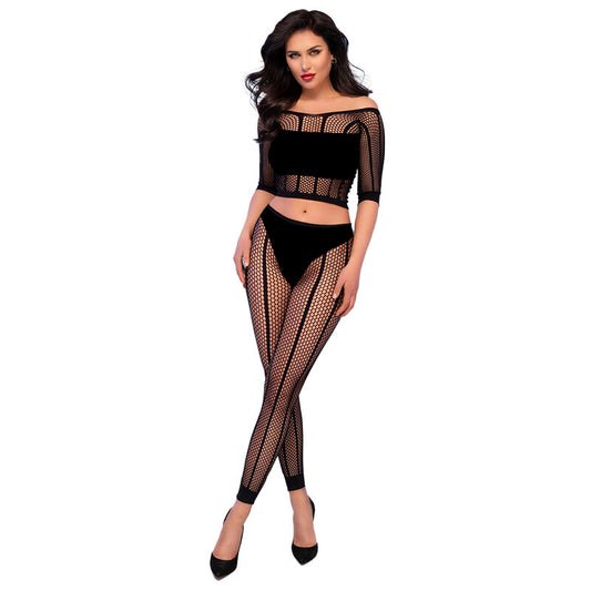 CHILIROSE - CR 4647 TOP & LEGGINS NOIR S/M CHILIROSE SETS