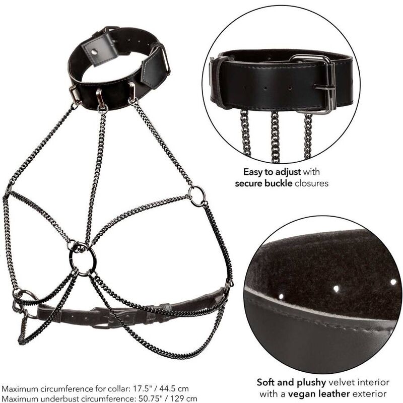 CALEXOTICS - EUPHORIA HARNAIS COLLIER MULTI CHAÎNES TAILLE PLUS CALEXOTICS