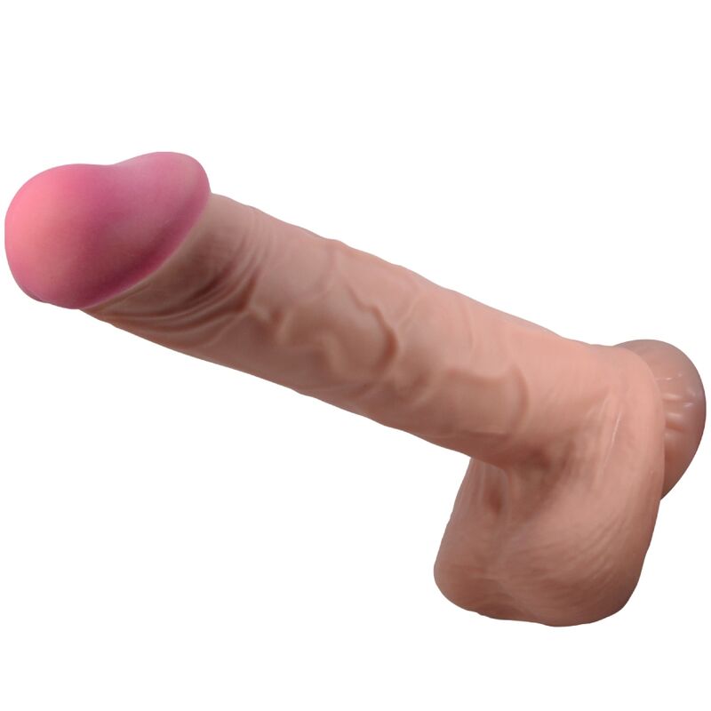 PRETTY LOVE - SÉRIE SLIDING SKIN GODE RÉALISTE AVEC VENTOUSE SLIDING SKIN MARRON 26 CM PRETTY LOVE HIGH GRADE