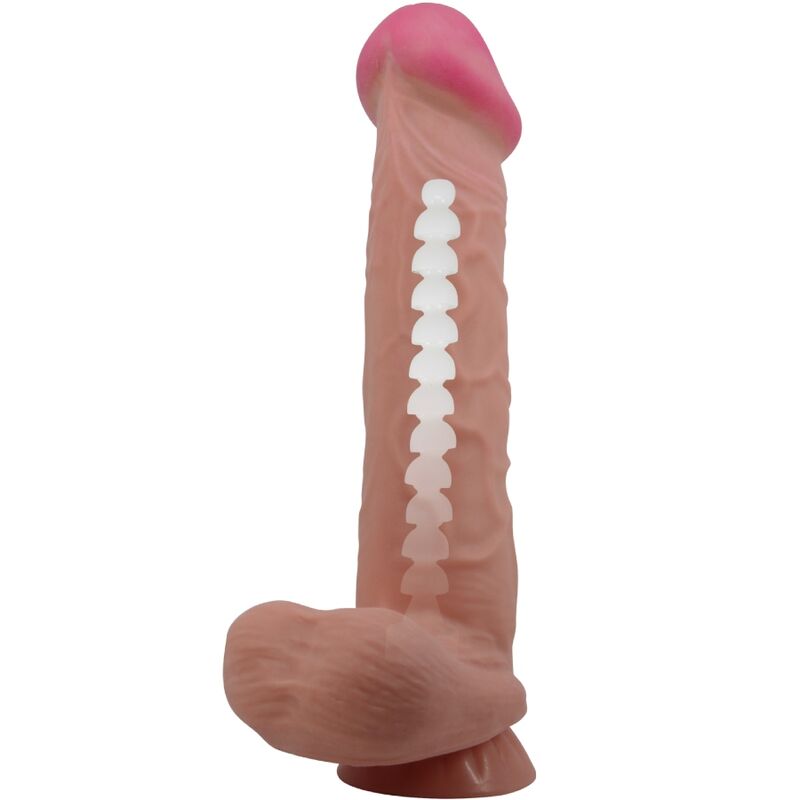 PRETTY LOVE - SÉRIE SLIDING SKIN GODE RÉALISTE AVEC VENTOUSE SLIDING SKIN MARRON 26 CM PRETTY LOVE HIGH GRADE