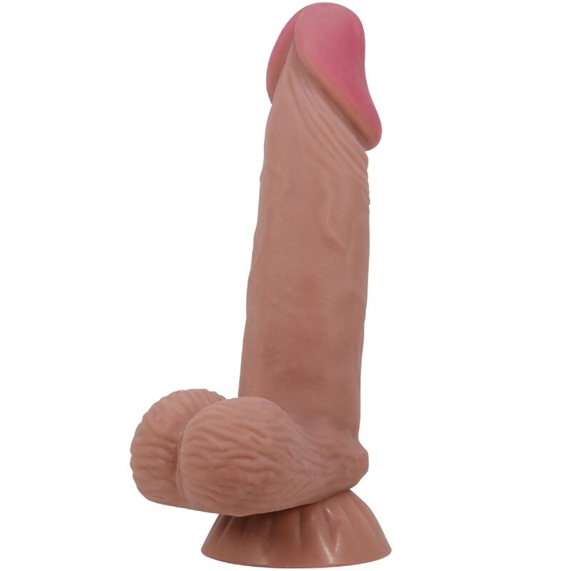 PRETTY LOVE - SÉRIE SLIDING SKIN GODE RÉALISTE AVEC VENTOUSE COULISSANTE PEAU BRUN 19,4 CM PRETTY LOVE HIGH GRADE