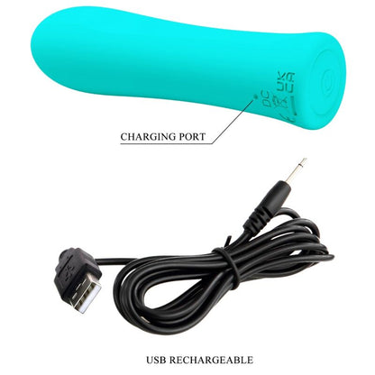 PRETTY LOVE - VIBRATEUR SUPER PUISSANT ALFREDA VERT EAU PRETTY LOVE FLIRTATION