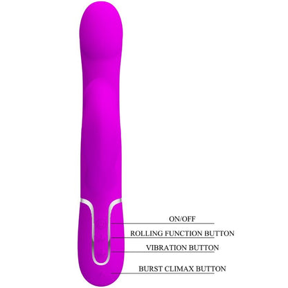 PRETTY LOVE - VIBRATEUR RABBIT PERLES VIOLET PRETTY LOVE FLIRTATION