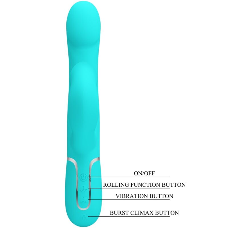PRETTY LOVE - PERLES VIBRATEUR LAPIN VERT AQUA PRETTY LOVE FLIRTATION