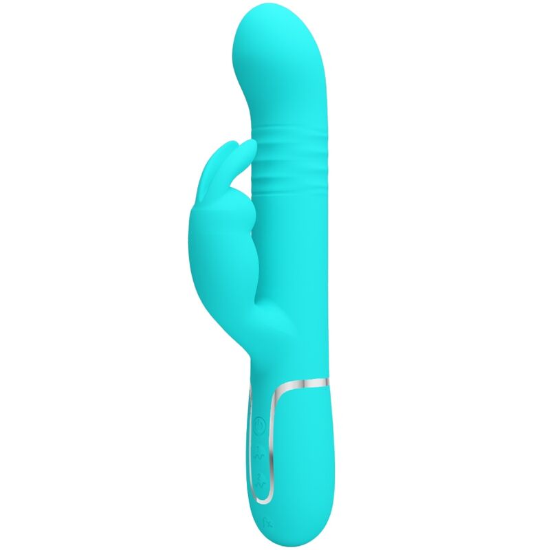 PRETTY LOVE - VIBRATEUR COALE RABBIT PERLES VERT AQUA PRETTY LOVE FLIRTATION