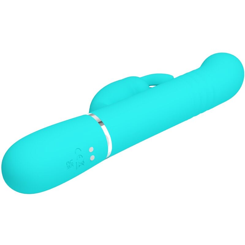 PRETTY LOVE - VIBRATEUR COALE RABBIT PERLES VERT AQUA PRETTY LOVE FLIRTATION