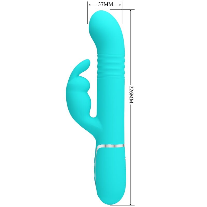 PRETTY LOVE - VIBRATEUR COALE RABBIT PERLES VERT AQUA PRETTY LOVE FLIRTATION