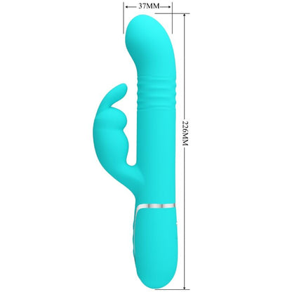 PRETTY LOVE - VIBRATEUR COALE RABBIT PERLES VERT AQUA PRETTY LOVE FLIRTATION