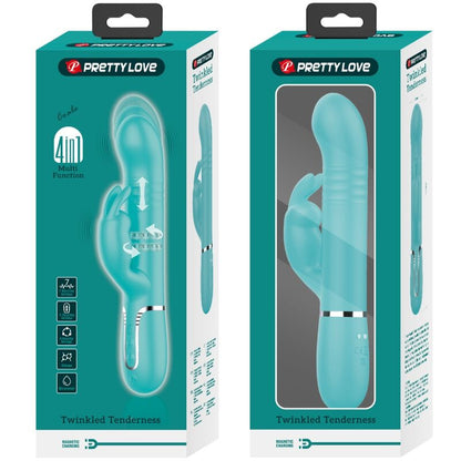 PRETTY LOVE - VIBRATEUR COALE RABBIT PERLES VERT AQUA PRETTY LOVE FLIRTATION