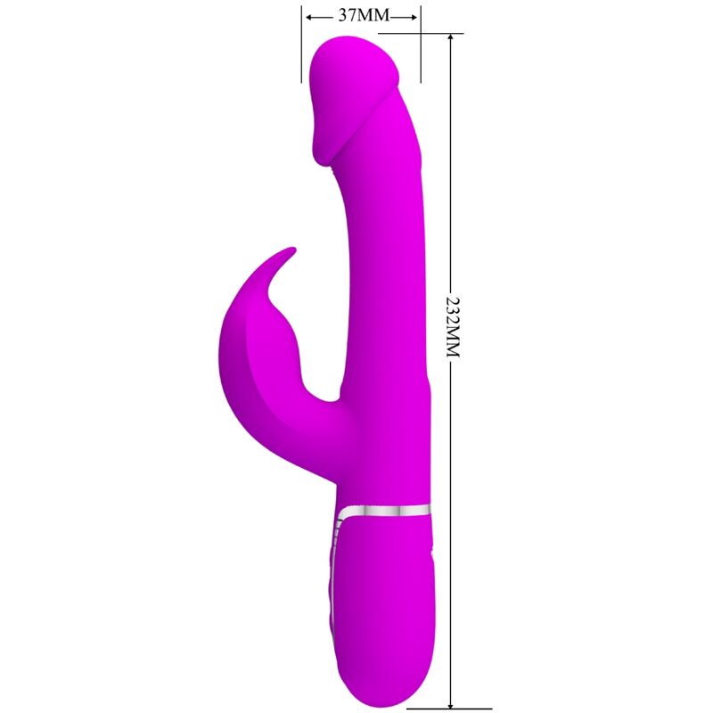 PRETTY LOVE - VIBRATEUR DEJON RABBIT 3 EN 1 MULTIFONCTION  FUCSIA PRETTY LOVE FLIRTATION