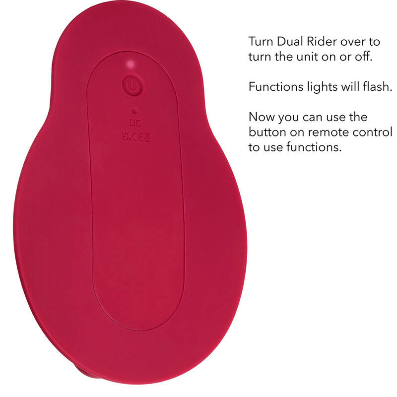 CALEXOTICS - RIDER MASSAGER DOUBLE MOTEUR TÉLÉCOMMANDE ROUGE CALEXOTICS