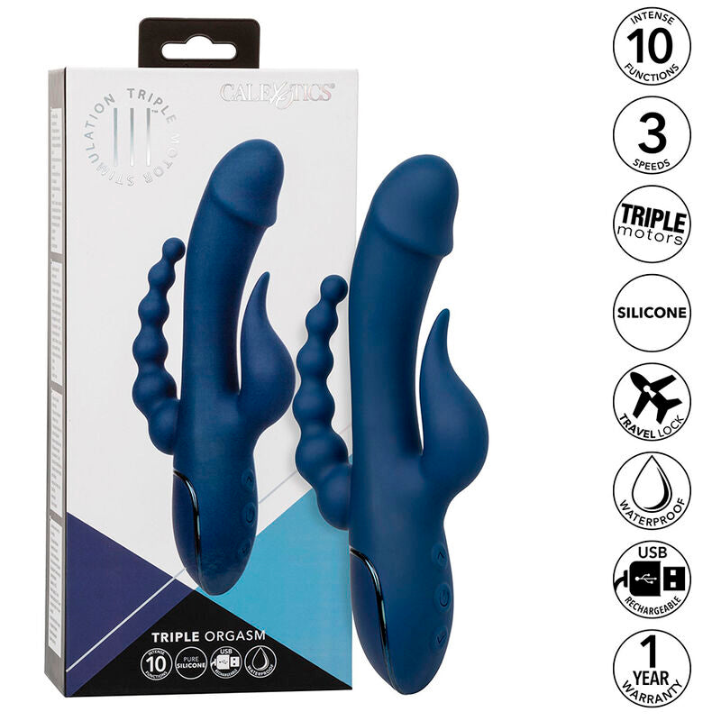 CALEXOTICS - VIBRATEUR TRIPLE ORGASME BLEU CALEXOTICS