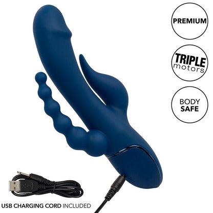 CALEXOTICS - VIBRATEUR TRIPLE ORGASME BLEU CALEXOTICS