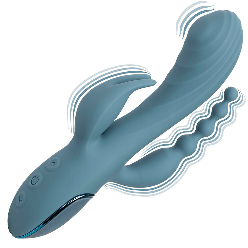 CALEXOTICS - VIBRATEUR TRIPLE ECSTASY GRIS CALEXOTICS
